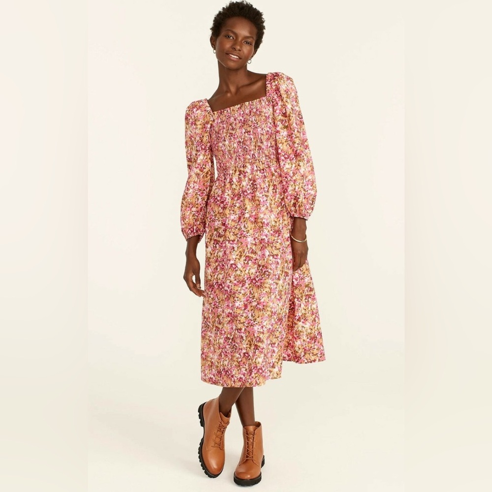 J. Crew Pink Floral Dress